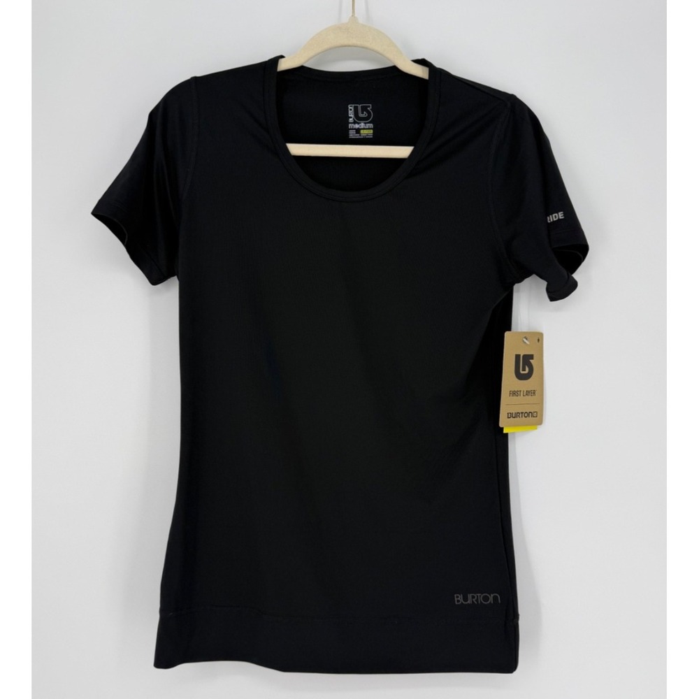 NWT Burton Shirt Womens Medium Black Lightweight Scoop Tee First Layer